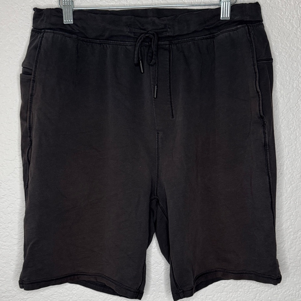 Lululemon Soft Jersey Lounge Shorts Black Drawstring Men’s Large - Picture 2 of 5